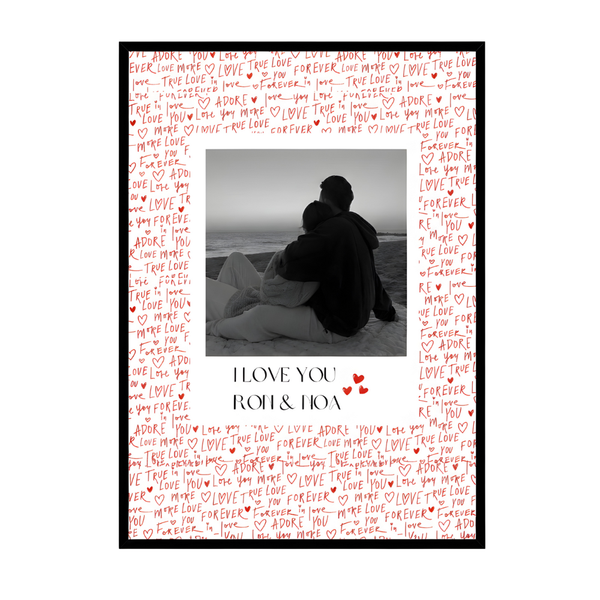 פוסטר "I LOVE YOU " בעיצוב אישי